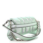 Gucci Iridescent Nappa Vertical Matelasse Medium Maxi Horsebit Chain Shoulder Bag Iridescent Salvy Green