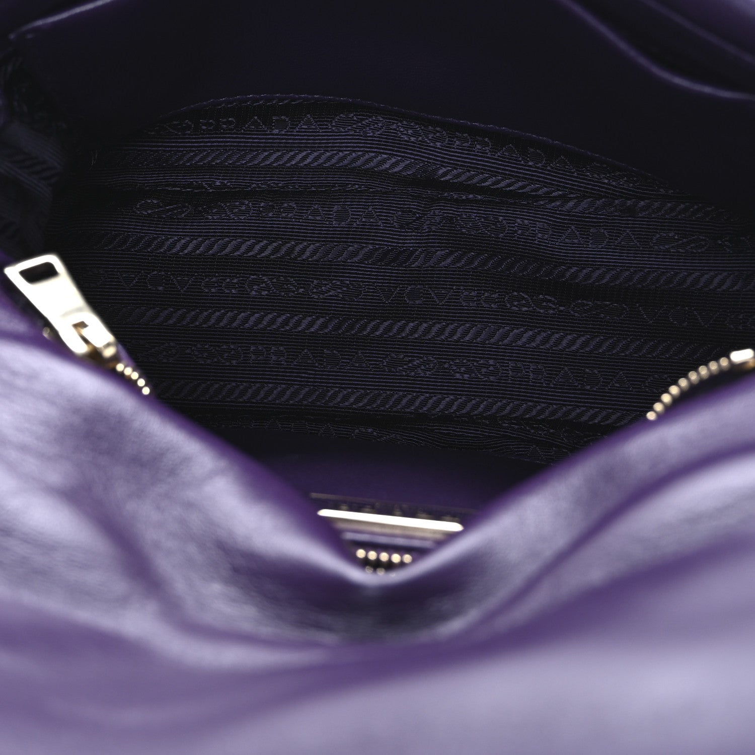 Prada Nappa Re-Nylon Triangle Quilted Patchwork System Flap Shoulder Bag Viola