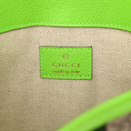 Gucci GG Supreme Monogram Web Small Ophidia Belt Bag Beige Ebony Electric Green