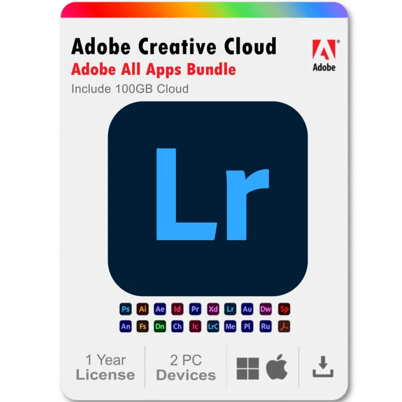 Lightroom 2025 1 Year Subscription All Adobe Creative Cloud Apps Bundle